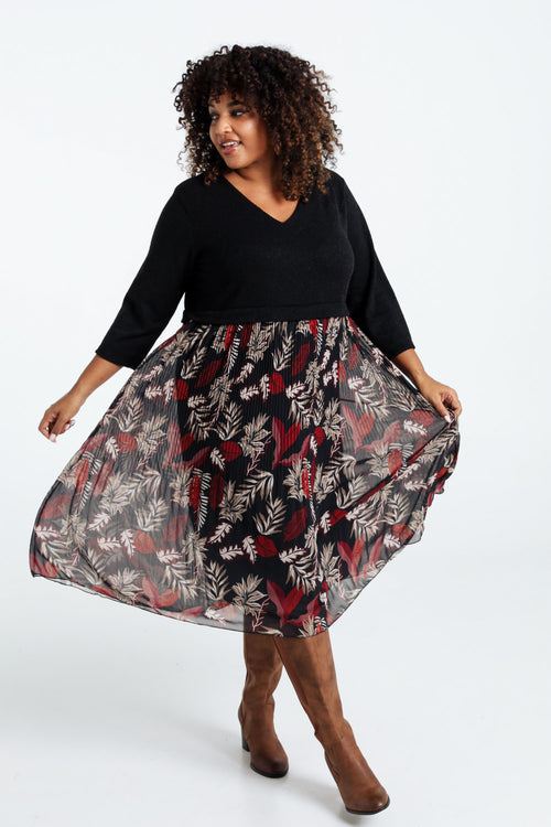 Robe 2 en 1 en maille chaude-Paprika-7