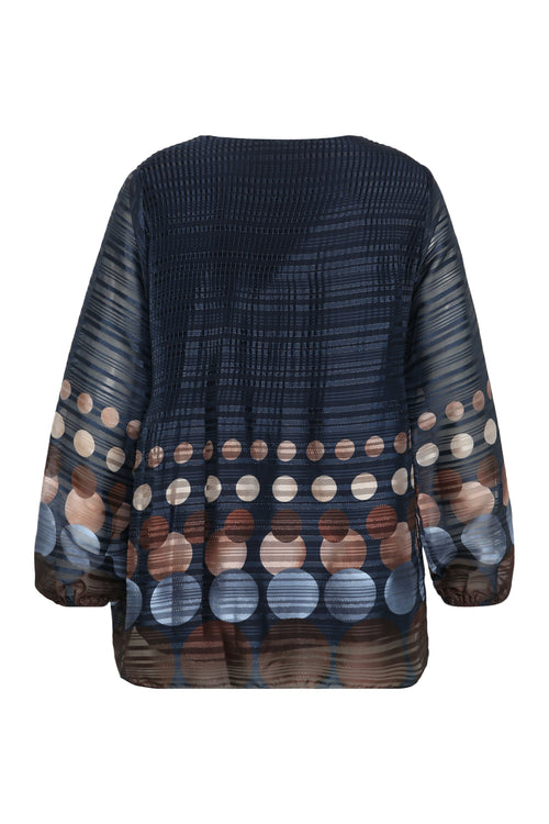 Blouse plissée imprimé ronds-Paprika-2