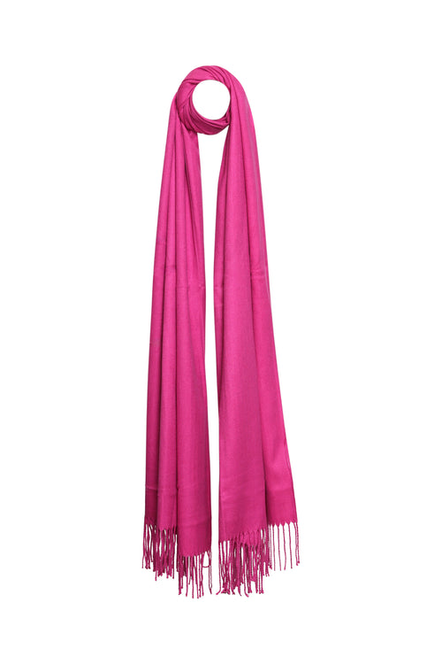 Écharpe unie en viscose et cachemire-Paprika-1