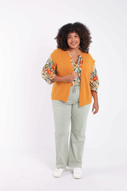 Gilet sans manches uni-Paprika-6