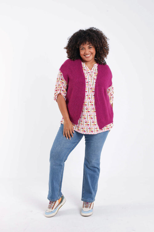 Gilet sans manches uni-Paprika-9