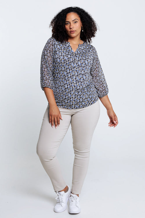 T-shirt graphique avec lurex-Paprika-9