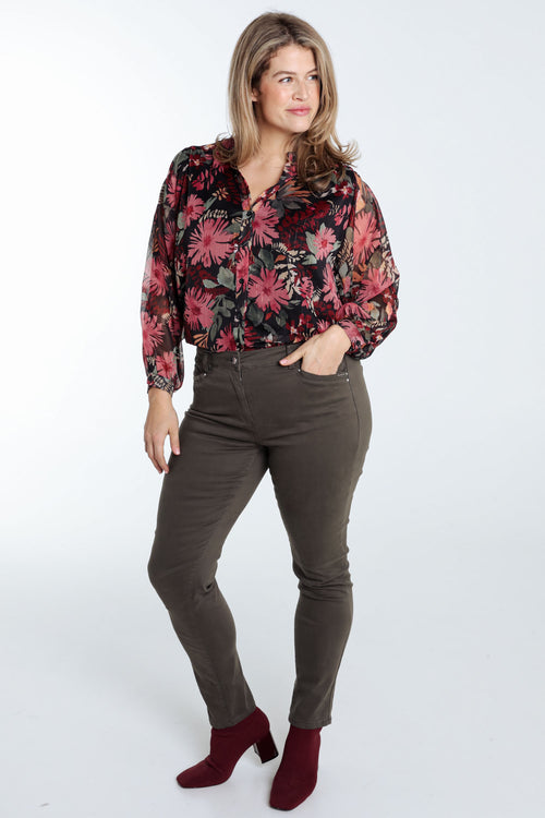 Pantalon slim Louise L32-Paprika-8