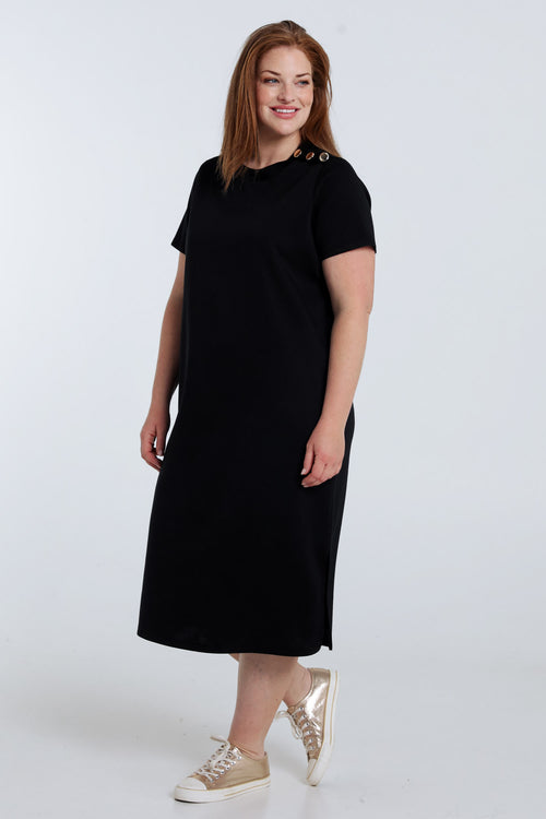 Robe longue en viscose unie-Paprika-8