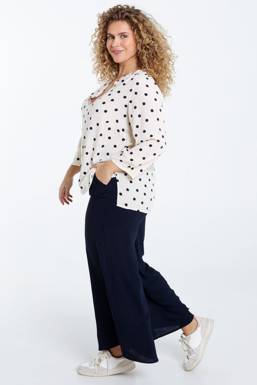 Blouse en viscose imprimé pois-Paprika-8