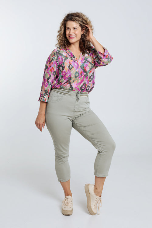 Jegging 3/4 Lolly en coton-Paprika-7