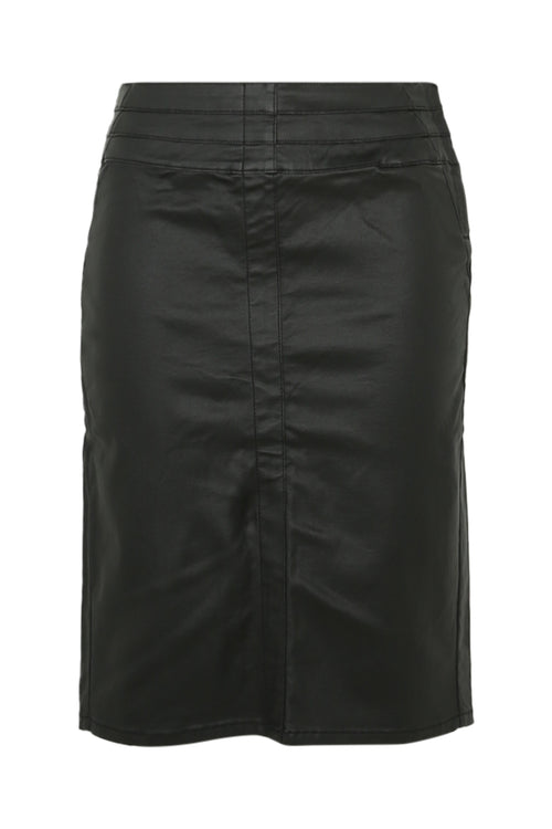 Jupe crayon enduite en viscose-Paprika-10