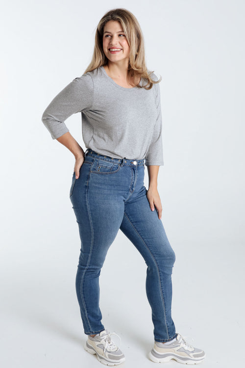 Jean slim Louise L32 œillets-Paprika-8