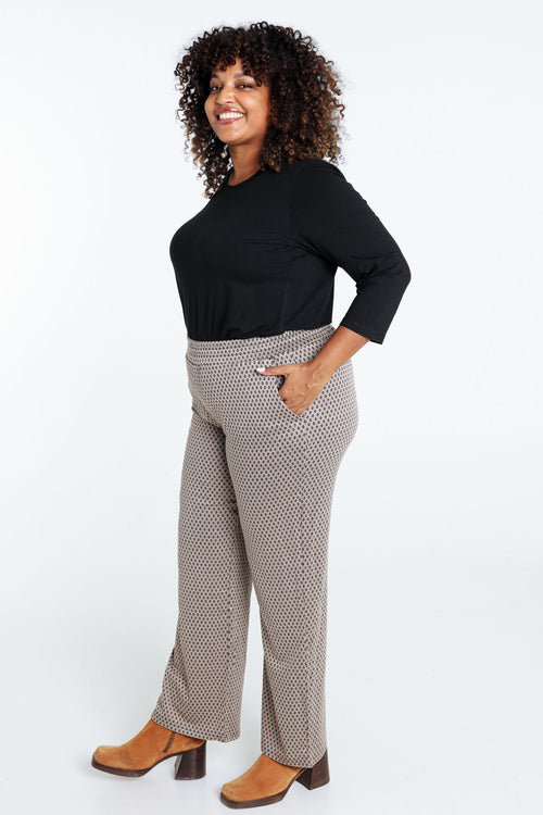 Pantalon imprimé graphique-Paprika-9