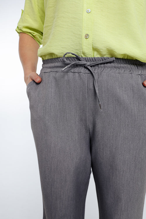Pantalon large uni-Paprika-3