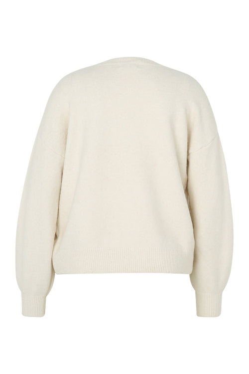Pull uni avec manches détail broderies-Paprika-11