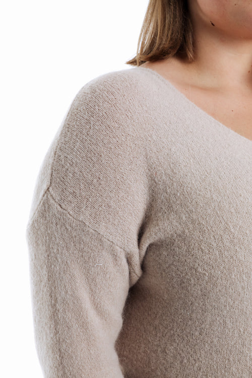 Pull avec alpaga uni-Paprika-4