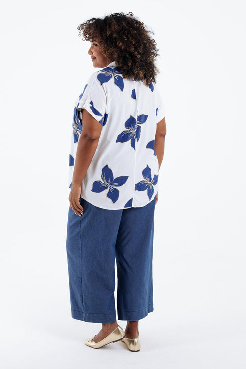 Blouse en viscose imprimé floral-Paprika-2