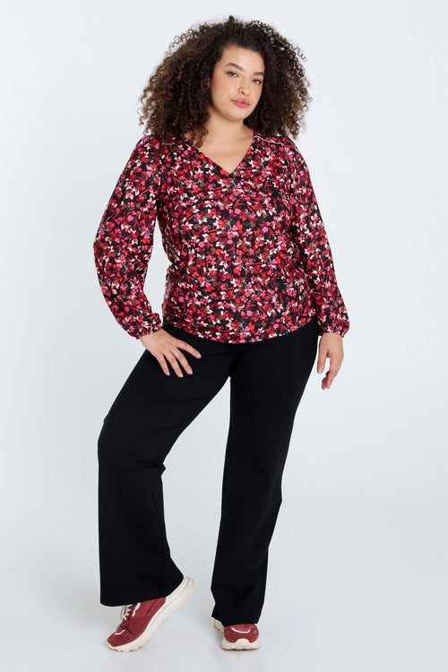 T-shirt à imprimé floral-Paprika-7