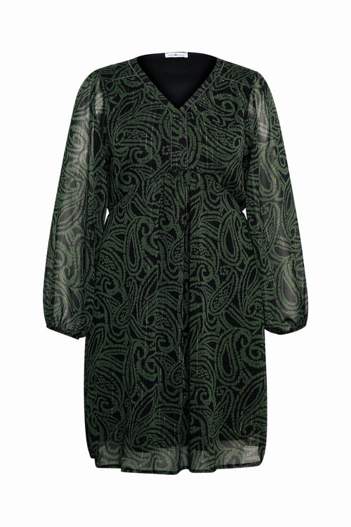 Robe courte imprimé folk-Paprika-8