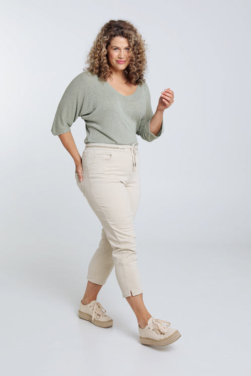 Jegging 3/4 Lolly en coton-Paprika-9