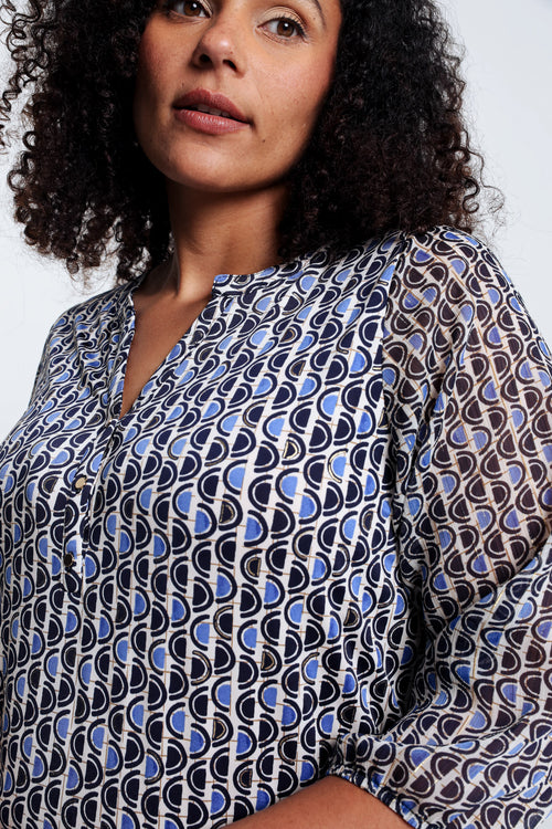 T-shirt graphique avec lurex-Paprika-4