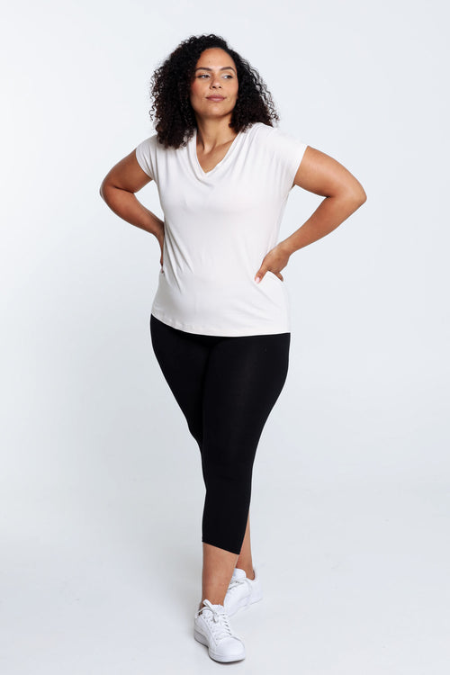 Legging 7/8 en viscose-Paprika-6