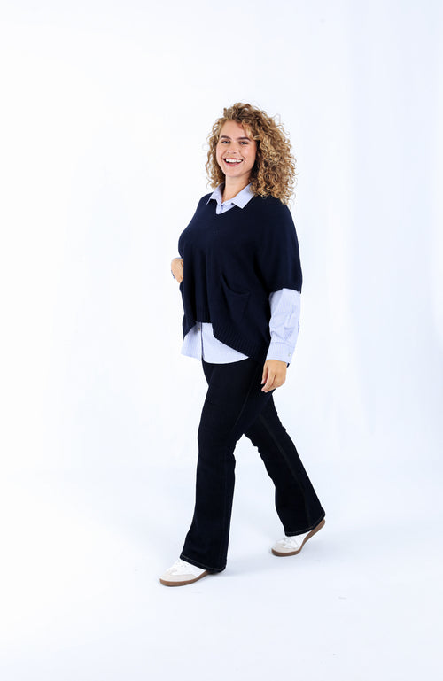 Pull court uni en viscose-Paprika-6
