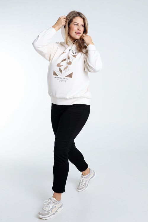 Pull à capuche avec inscription foil-Paprika-10