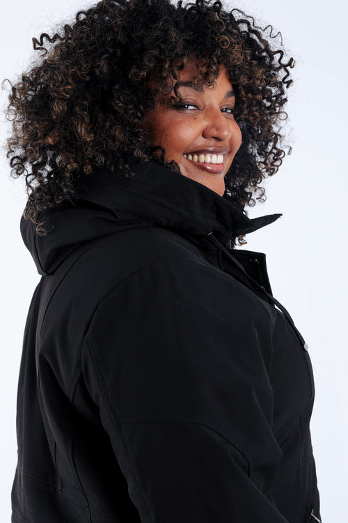 Parka unie avec capuche-Paprika-5