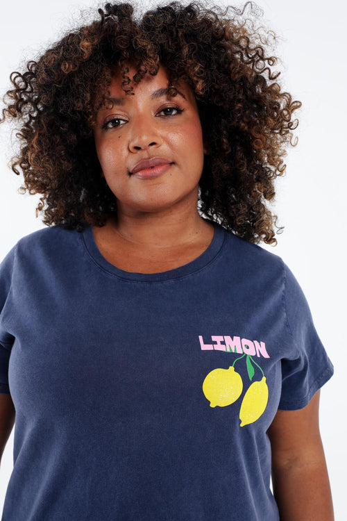 T-shirt en coton imprimé citrons-Paprika-5
