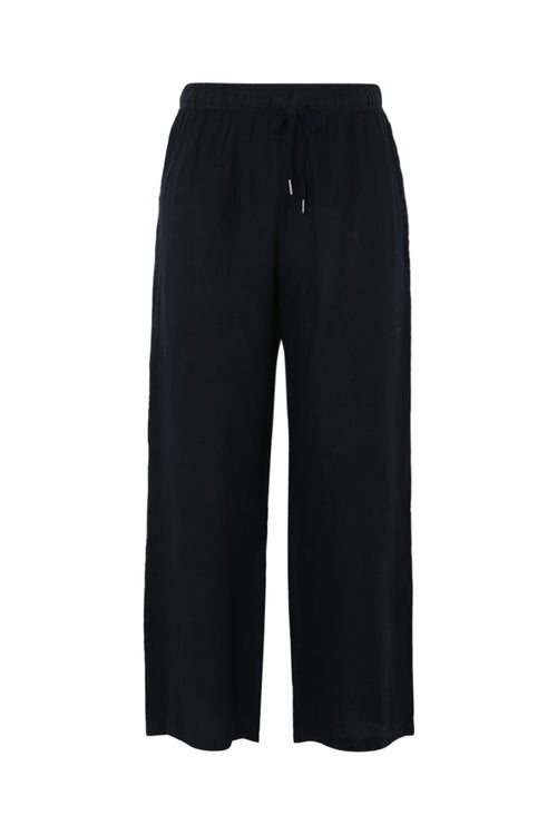 Pantalon en lin uni-Paprika-10