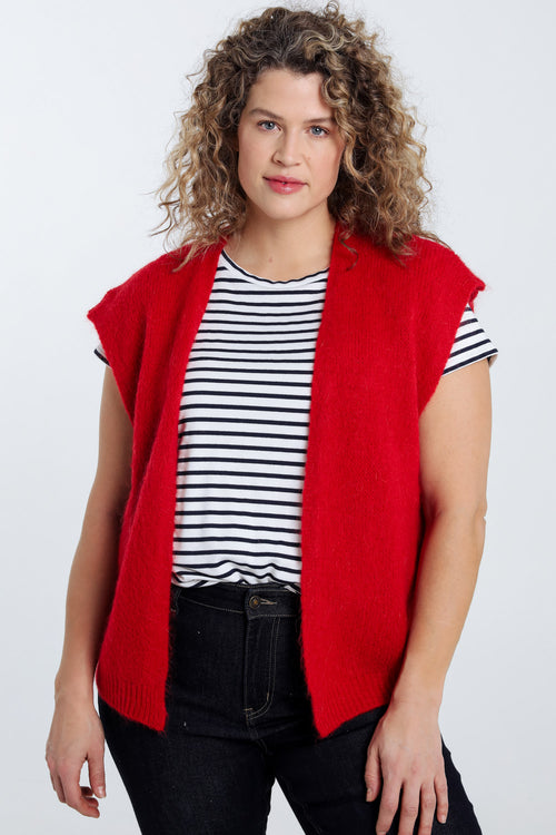 Gilet sans manches uni-Paprika-4