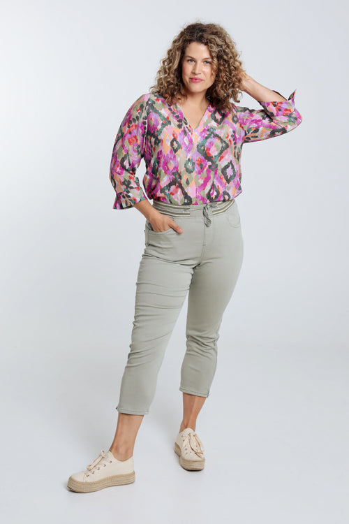 Jegging 3/4 Lolly en coton-Paprika-6