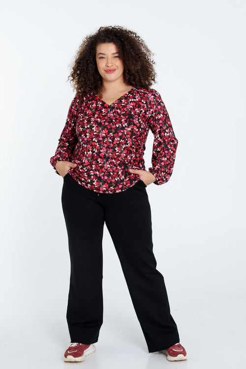 T-shirt à imprimé floral-Paprika-8