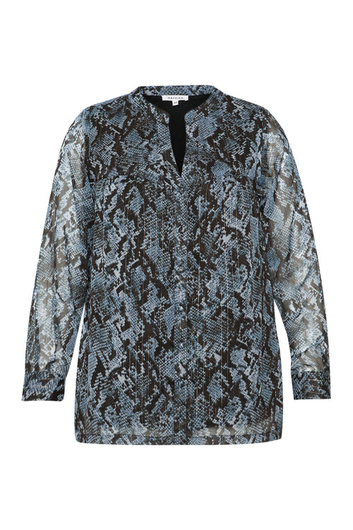 Blouse imprimé serpent avec lurex-Paprika-8