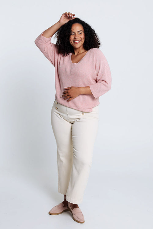 Pull  uni avec lurex-Paprika-8