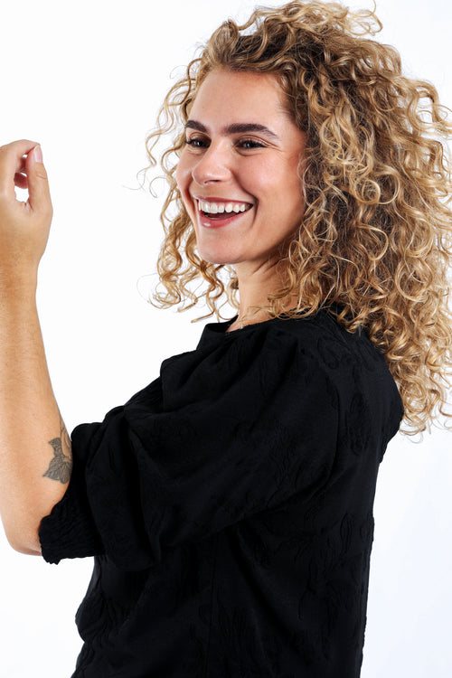 Robe courte unie avec motif en relief-Paprika-5