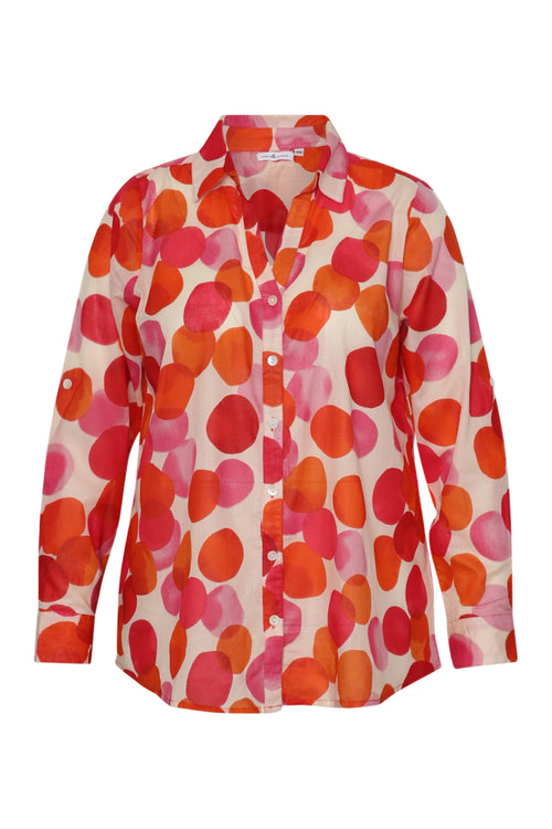 Chemisier en coton imprimé ronds-Paprika-9