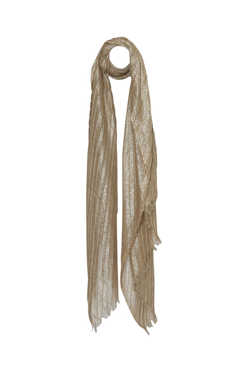 Foulard plissé uni brillant-Paprika-1