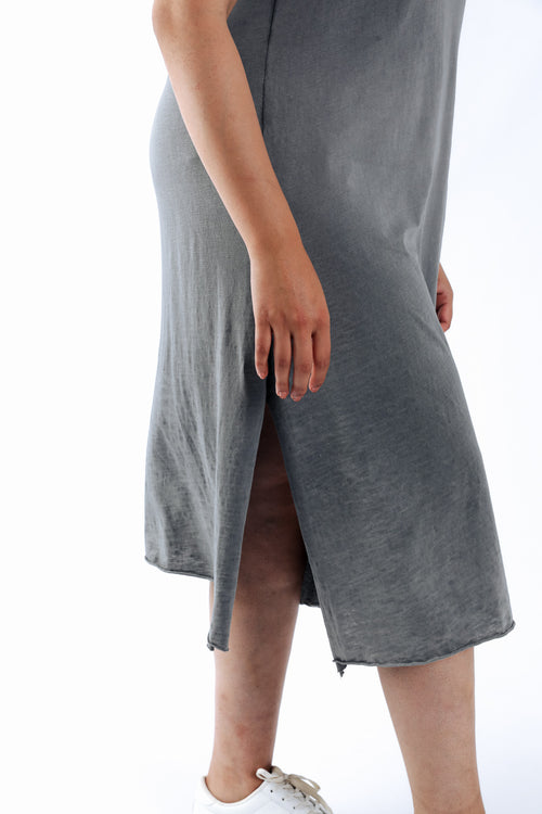 Robe t-shirt en coton unie-Paprika-4