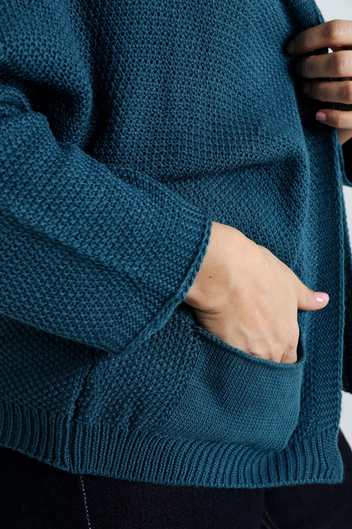 Cardigan point grain de riz-Paprika-6