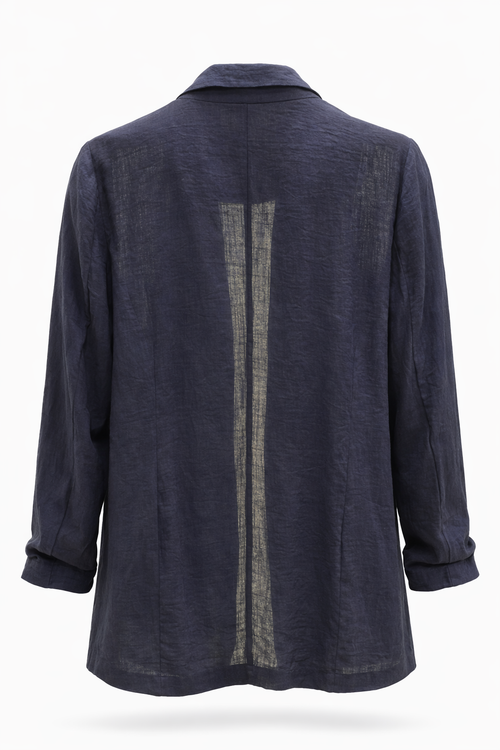 Blazer souple en viscose uni-Paprika-1