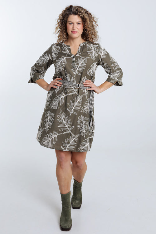 Robe tunique en coton brodée-Paprika-7