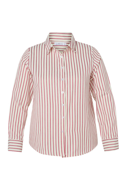Chemise en coton rayée-Paprika-10