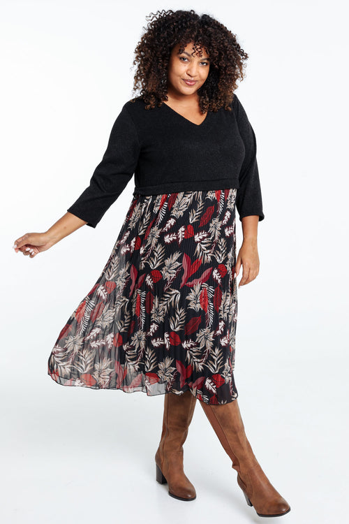 Robe 2 en 1 en maille chaude-Paprika-8