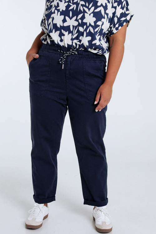 Pantalon chino en coton léger-Paprika-1