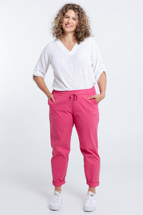 Pantalon chino en coton léger-Paprika-8