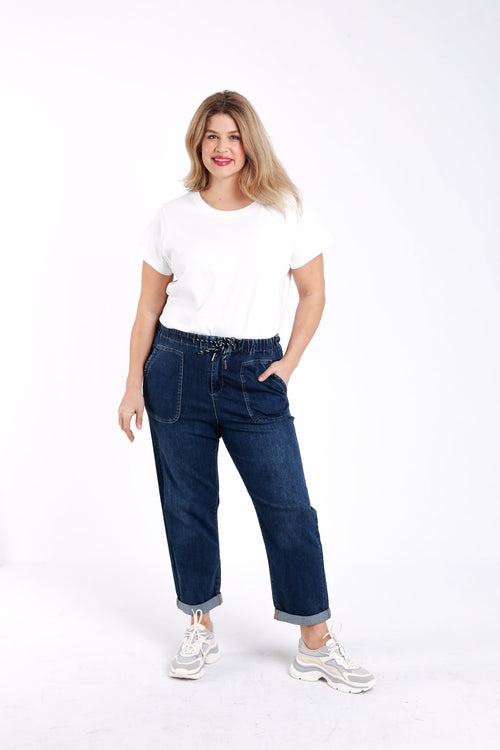 Pantalon chino en jeans-Paprika-6