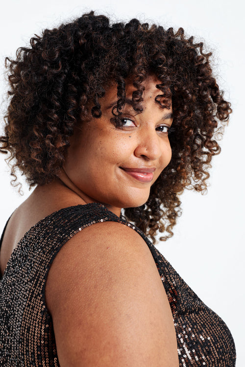 Top sans manches à paillettes-Paprika-6