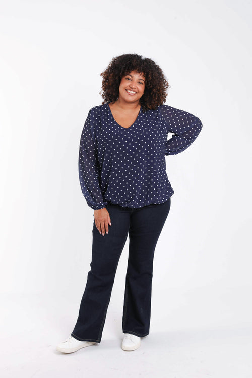 Blouse imprimé pois-Paprika-9