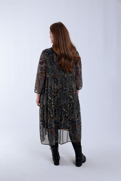 Robe imprimé cachemire-Paprika-2