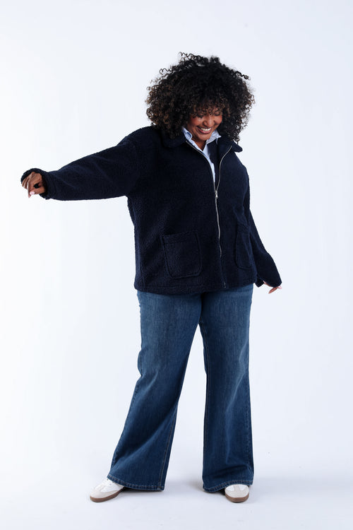 Manteau teddy uni-Paprika-5