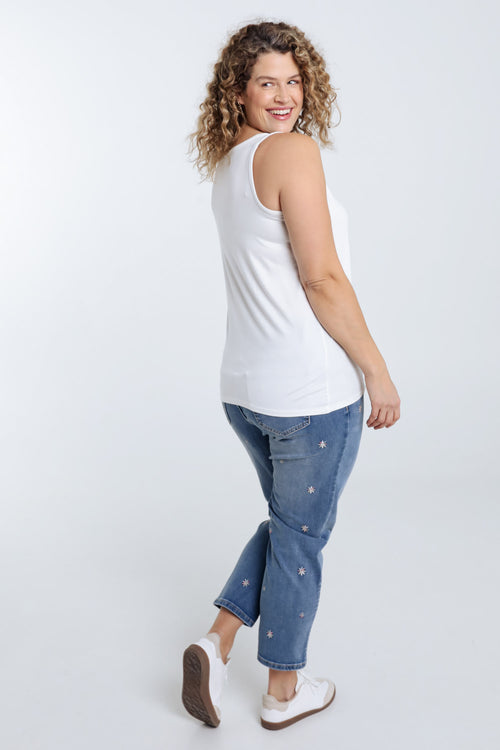 Débardeur uni en viscose-Paprika-2