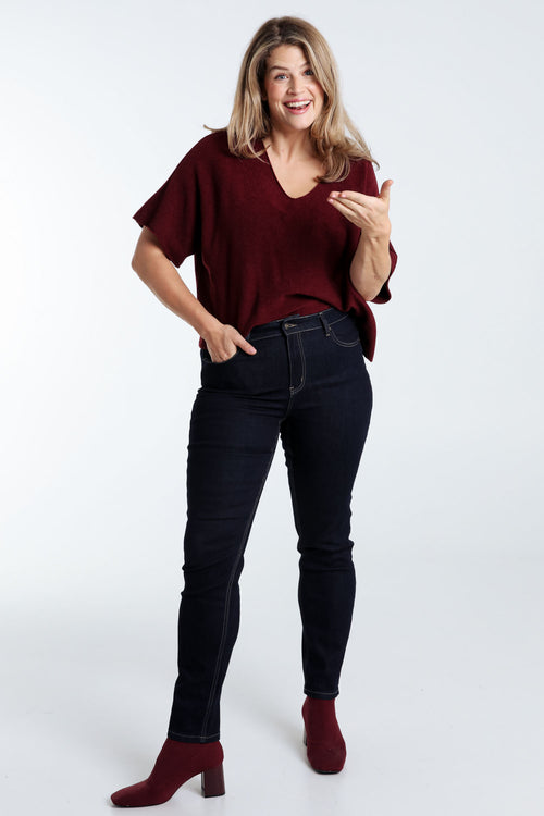 Jeans slim Louise L32-Paprika-9
